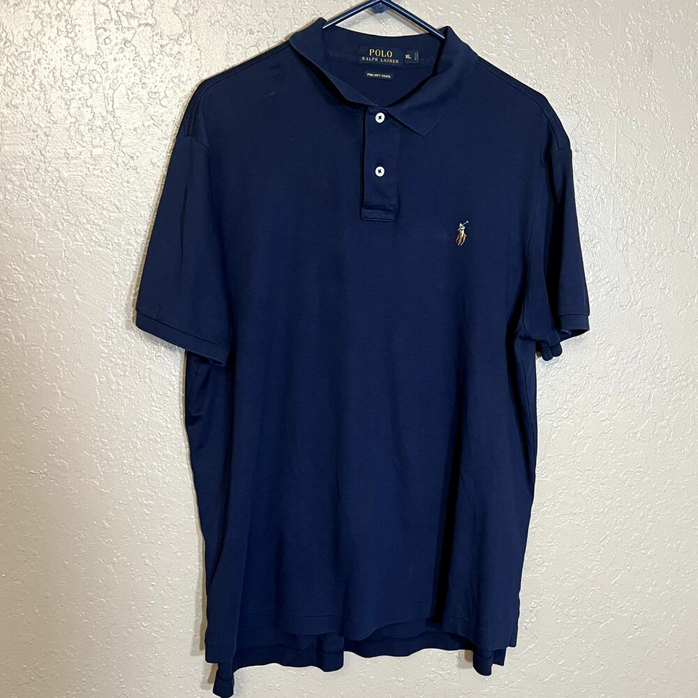 POLO Ralph Lauren pima soft touch cotton polo navy XL